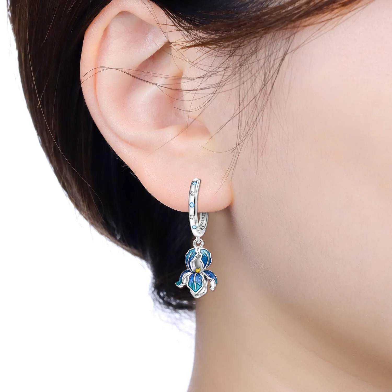 PANPOKI Orecchini a goccia con luna a forma di cuore e stella, in argento Sterling 925 con placcatura in oro 14K – Orecchini pendenti leggeri con zirconia cubica | Gioielleria ipoallergenica per donne - immagine 4