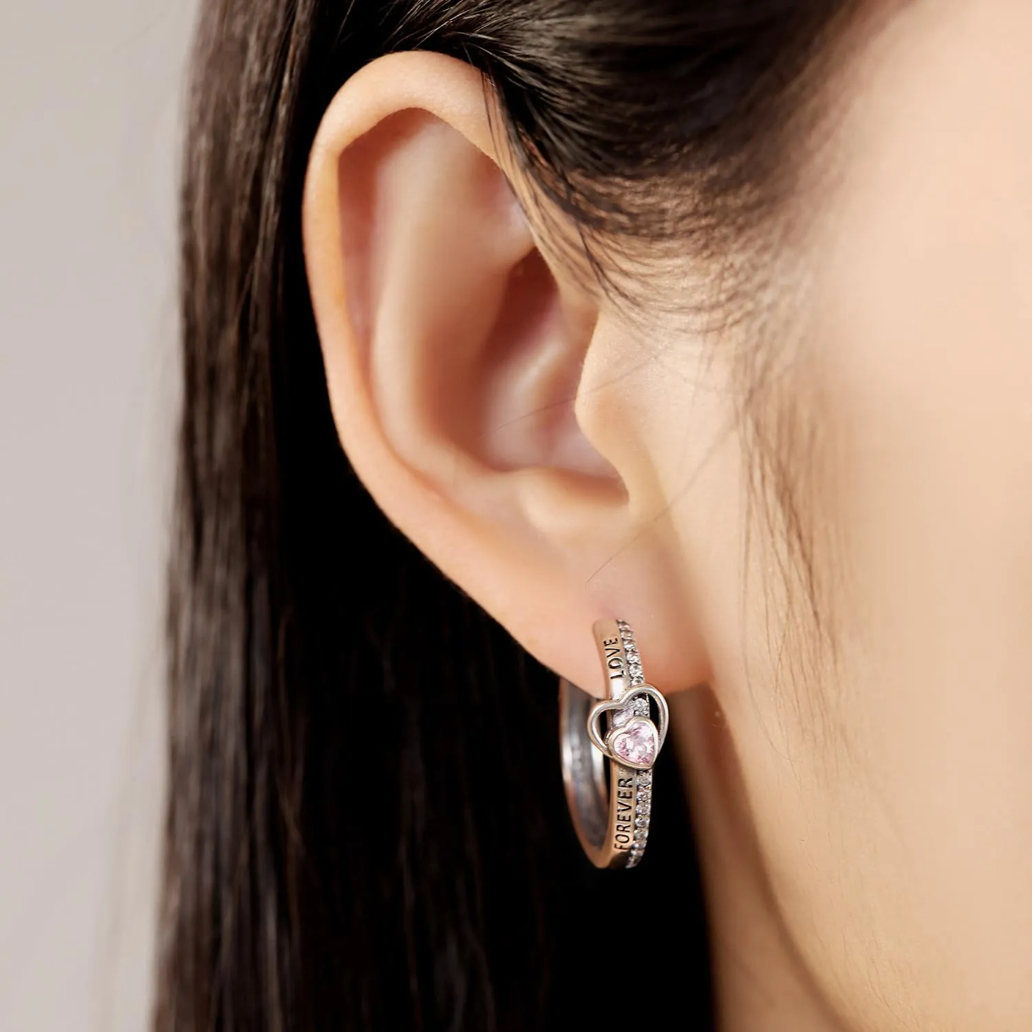 PANPOKI Orecchini a cerchio in argento Sterling 925 a forma di stella e luna, con zirconia cubica scintillante, leggeri, da donna, con confezione regalo, regalo di compleanno per mamma, 1, Argento - immagine 4