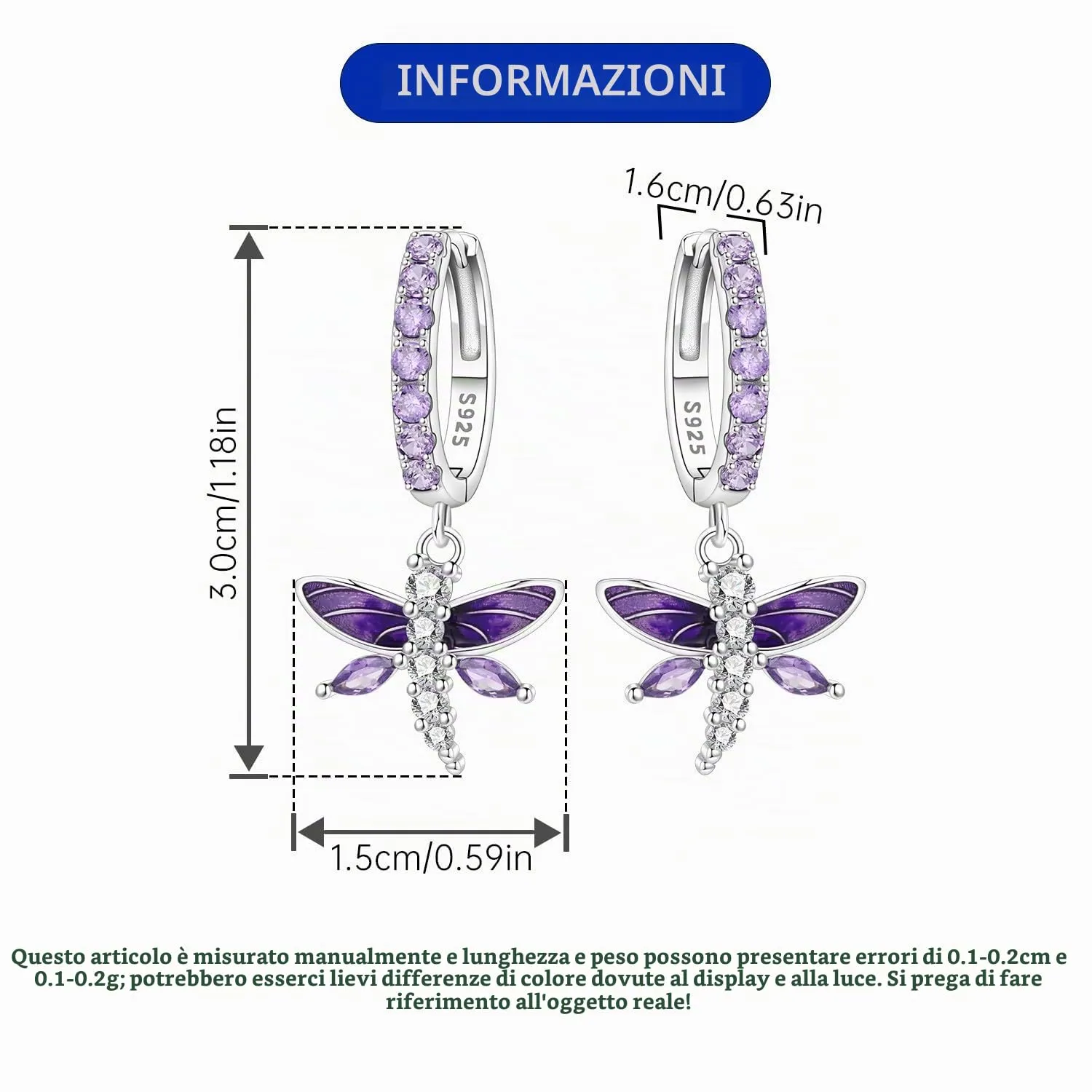 PANPOKI Orecchini pendenti a cuore, stella e luna in argento Sterling 925 placcato in oro 14 carati – Leggeri orecchini a cerchio con zirconia cubica | Gioielli ipoallergenici da donna | Confezione - immagine 3