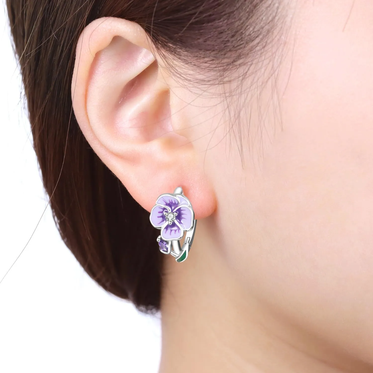 CYMYSS Orecchini a Cerchio Argento 925 Orecchini Donna Argento 925 Orecchini Anallergici Donna Orecchini a Cerchio Regali per signore, madri e nonne - immagine 3