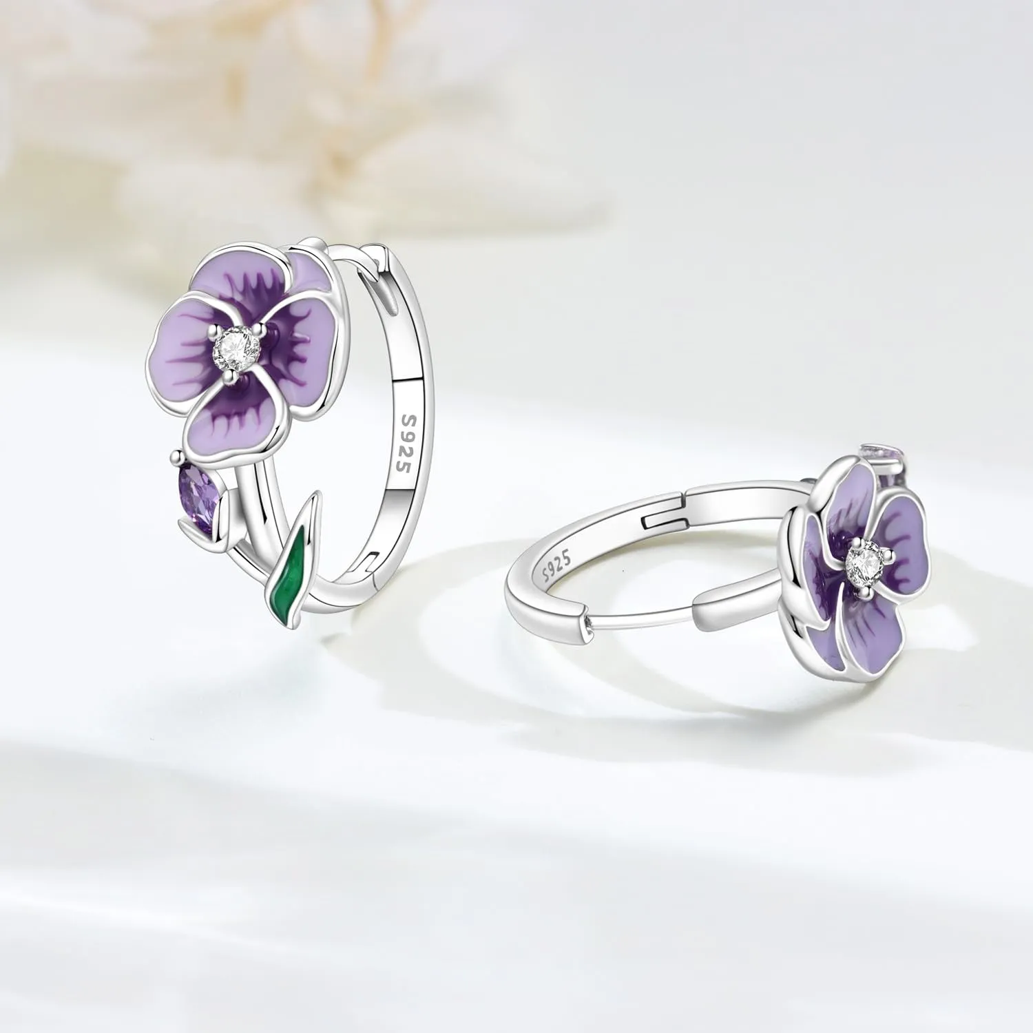 CYMYSS Orecchini a Cerchio Argento 925 Orecchini Donna Argento 925 Orecchini Anallergici Donna Orecchini a Cerchio Regali per signore, madri e nonne - immagine 4