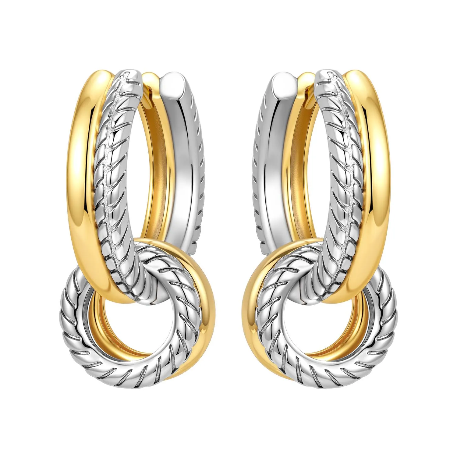 CYMYSS Orecchini Oro Donna in Argento 925 Placcato Oro 18K, Orecchini Dorati Eleganti e Leggeri, Gioielli Donna per Uso Quotidiano, Occasioni Speciali e Regalo - immagine 1