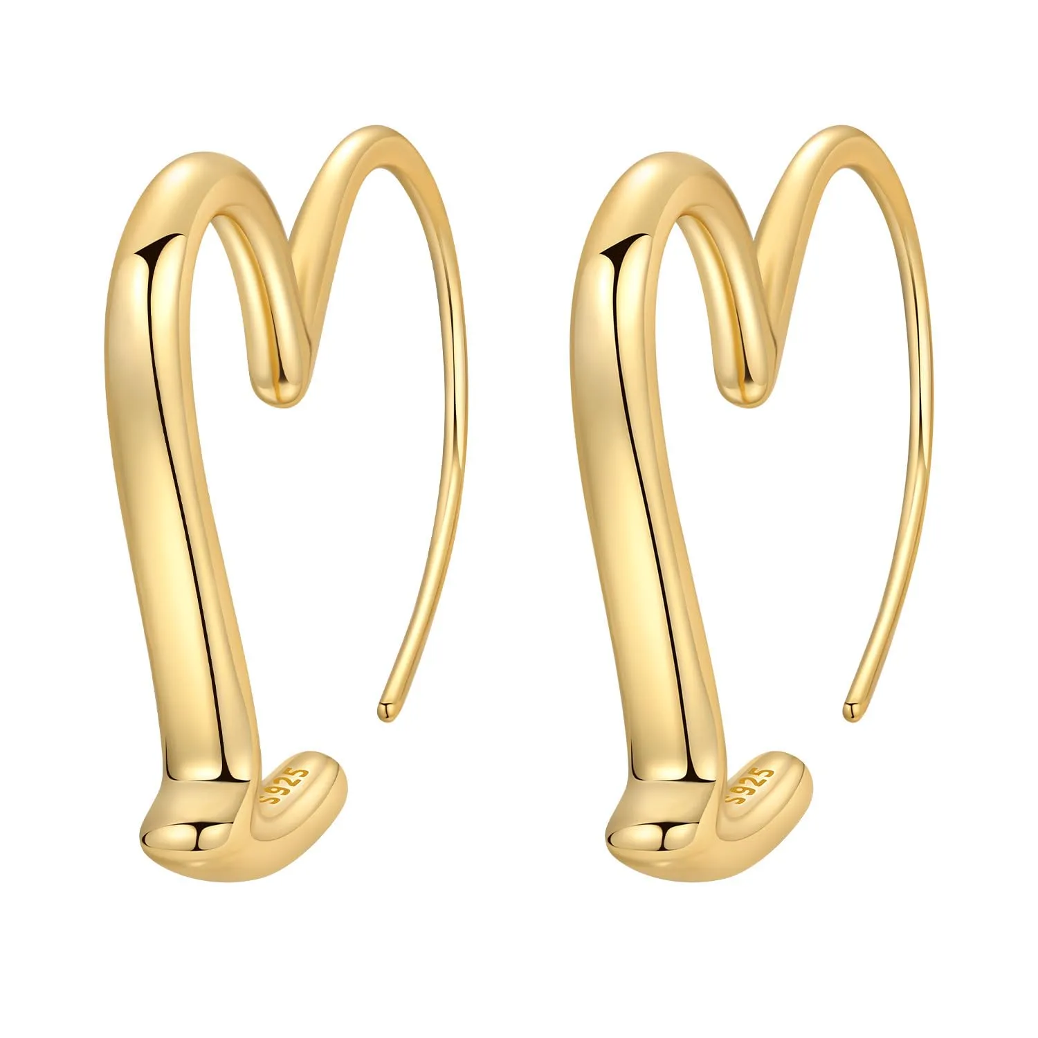 CYMYSS Orecchini Oro Donna in Argento 925 Placcato Oro 18K, Orecchini Dorati Eleganti e Leggeri, Gioielli Donna per Uso Quotidiano, Occasioni Speciali e Regalo - immagine 1