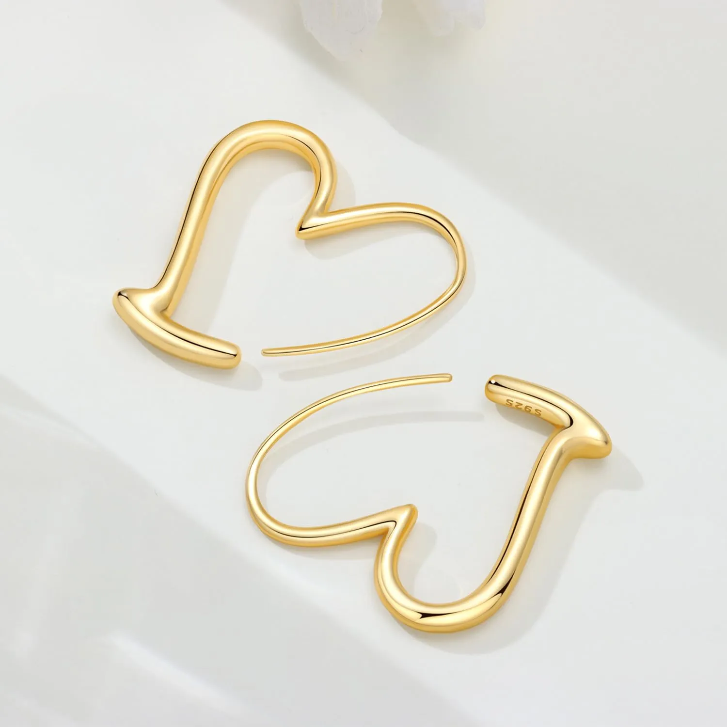CYMYSS Orecchini Oro Donna in Argento 925 Placcato Oro 18K, Orecchini Dorati Eleganti e Leggeri, Gioielli Donna per Uso Quotidiano, Occasioni Speciali e Regalo - immagine 4