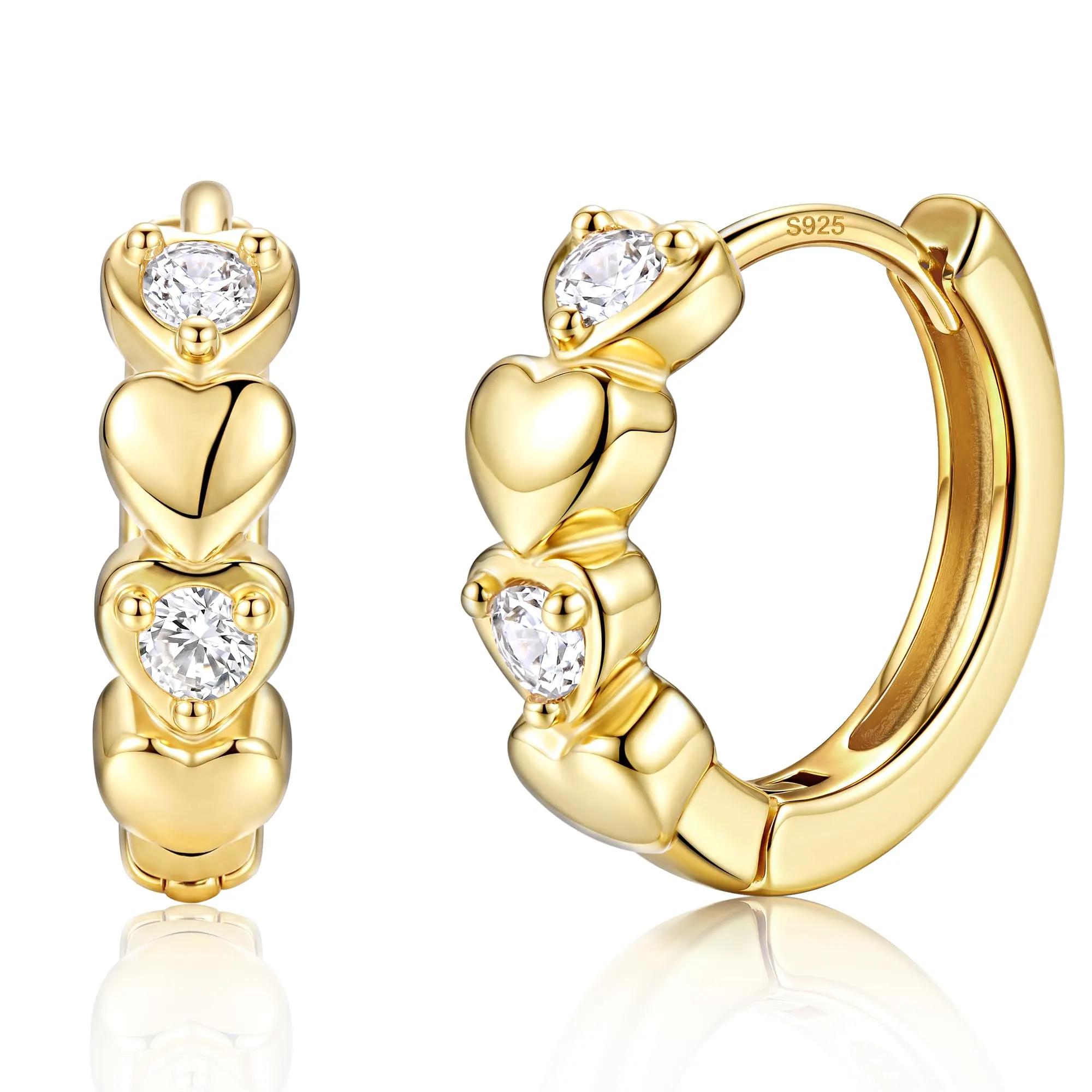 MILACOLATO Orecchini Donna Perni in Argento Sterling 925 Orecchini Bambina - immagine 1