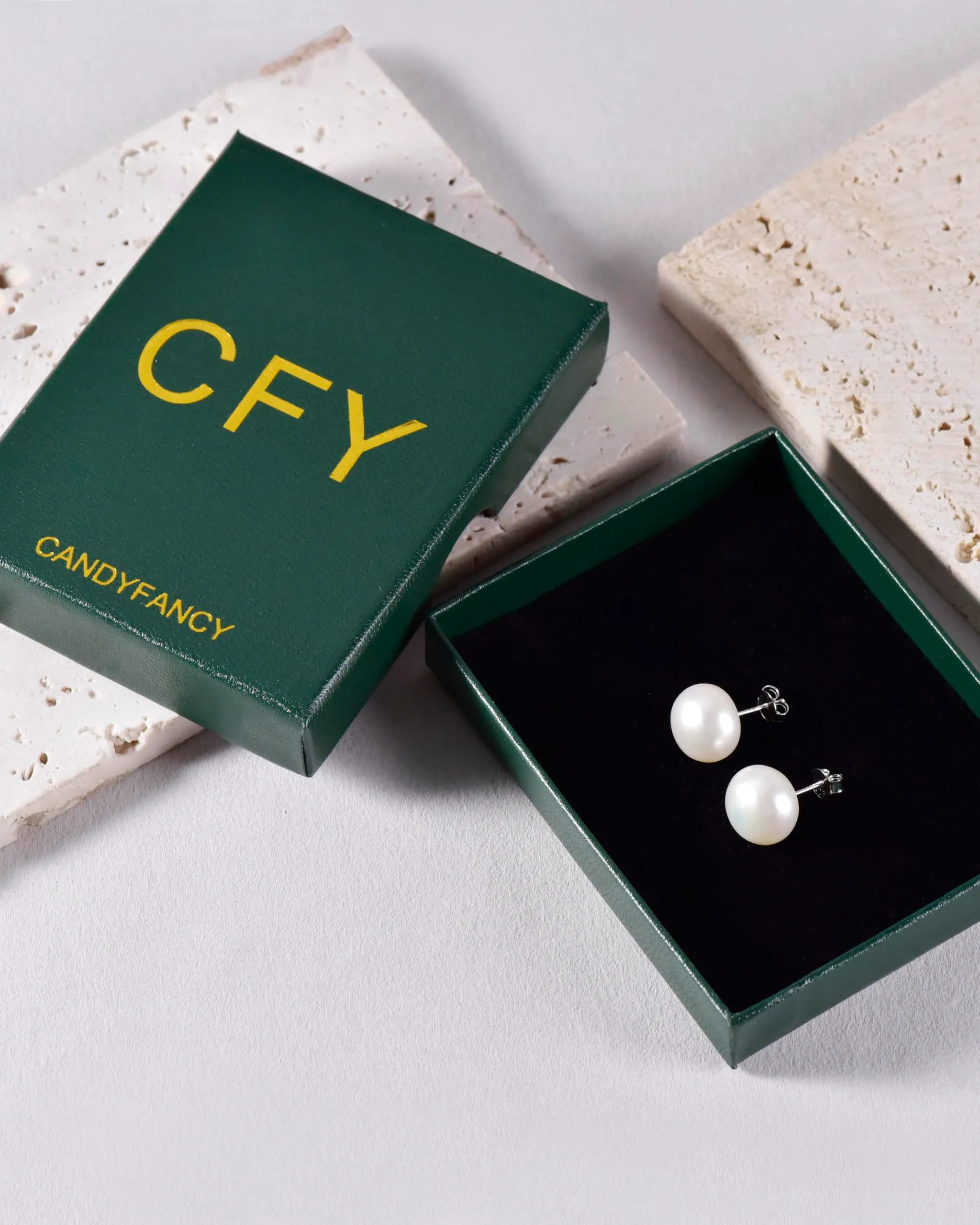 Orecchini a Perno in Argento 925 con Perle d'Acqua Dolce, da Donna, Bianchi, 12 mm - immagine 7