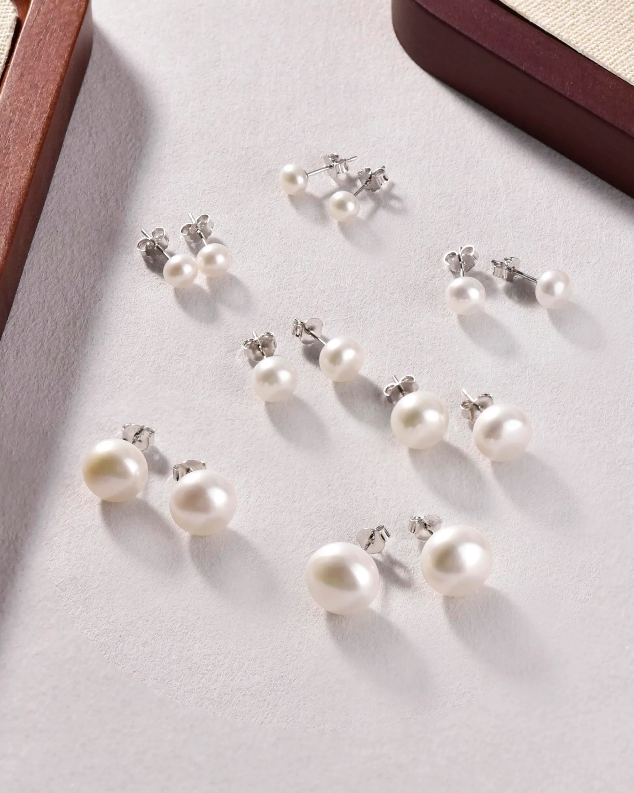 Orecchini con perle d'acqua dolce, in vero argento 925, 5-10 mm, perle bianche, 11MM, Argento, Non pietra preziosa - immagine 4