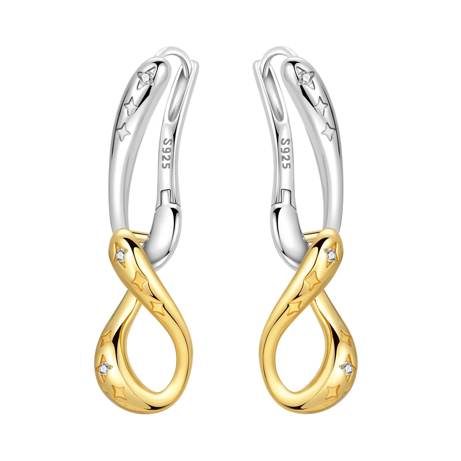 CYMYSS Orecchini Oro Donna in Argento 925 Placcato Oro 18K, Orecchini Dorati Eleganti e Leggeri, Gioielli Donna per Uso Quotidiano, Occasioni Speciali e Regalo - immagine 1