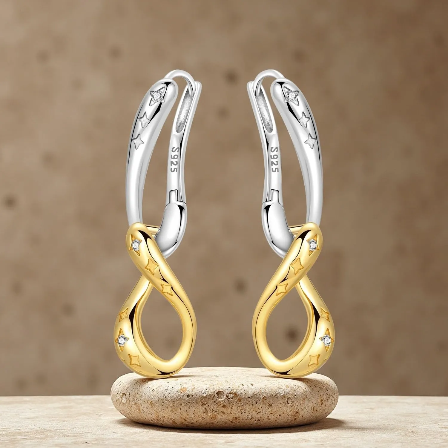 CYMYSS Orecchini Oro Donna in Argento 925 Placcato Oro 18K, Orecchini Dorati Eleganti e Leggeri, Gioielli Donna per Uso Quotidiano, Occasioni Speciali e Regalo - immagine 5