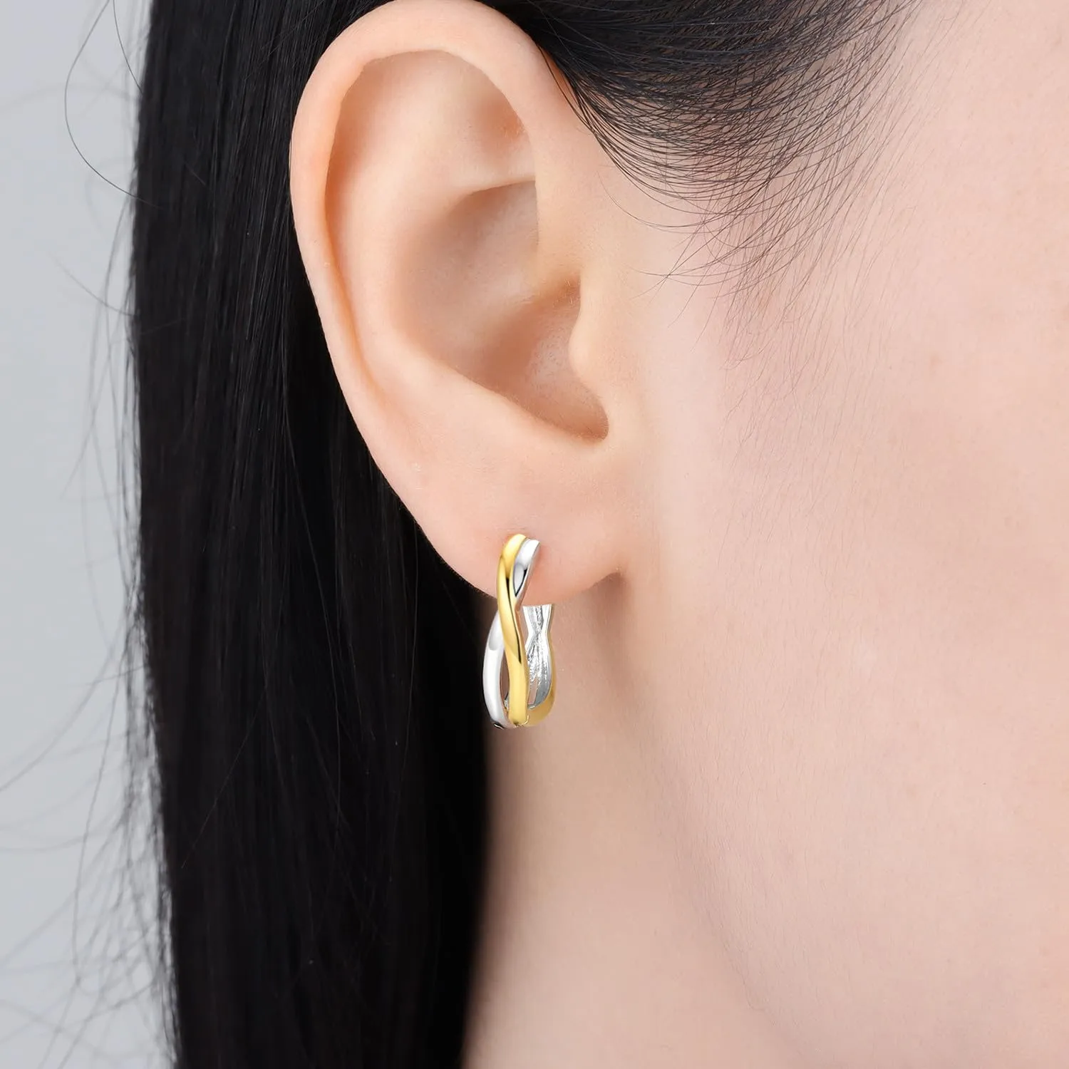 CYMYSS Orecchini Oro Donna in Argento 925 Placcato Oro 18K, Orecchini Dorati Eleganti e Leggeri, Gioielli Donna per Uso Quotidiano, Occasioni Speciali e Regalo - immagine 3