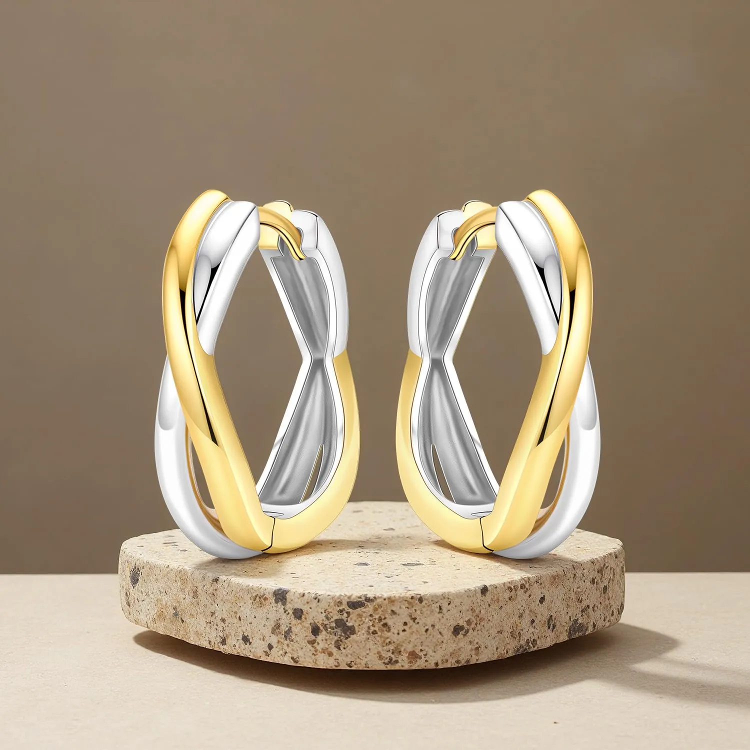 CYMYSS Orecchini Oro Donna in Argento 925 Placcato Oro 18K, Orecchini Dorati Eleganti e Leggeri, Gioielli Donna per Uso Quotidiano, Occasioni Speciali e Regalo - immagine 6