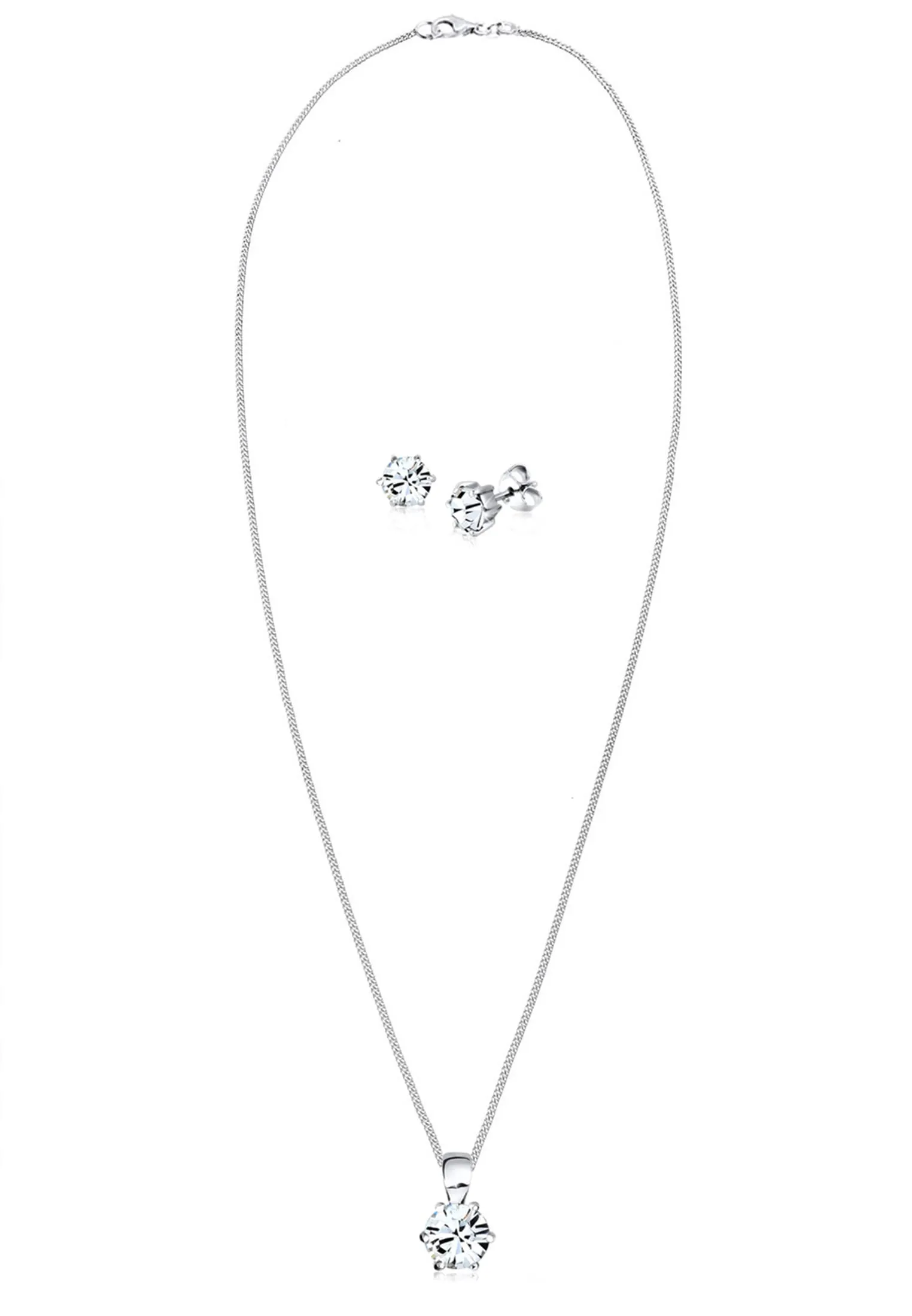Elli Set di Gioielli Donna Basic con Cristalli in Argento Sterling 925 - immagine 4
