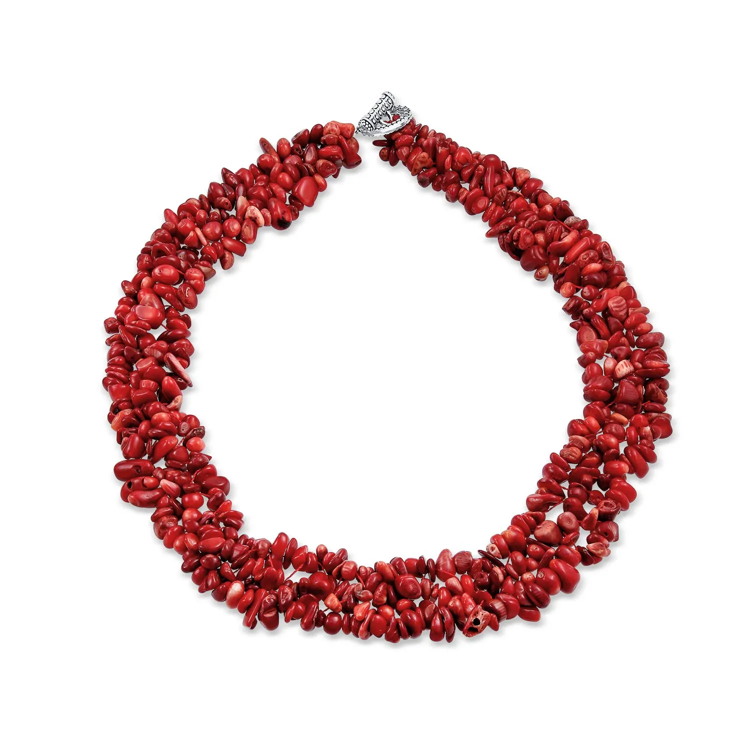 Ampio Cluster Di Corallo Rosso Tinto Chips Bib Statement Collar Necklace Stretch Bracelet Jewelry Set Per Le Donne - immagine 2