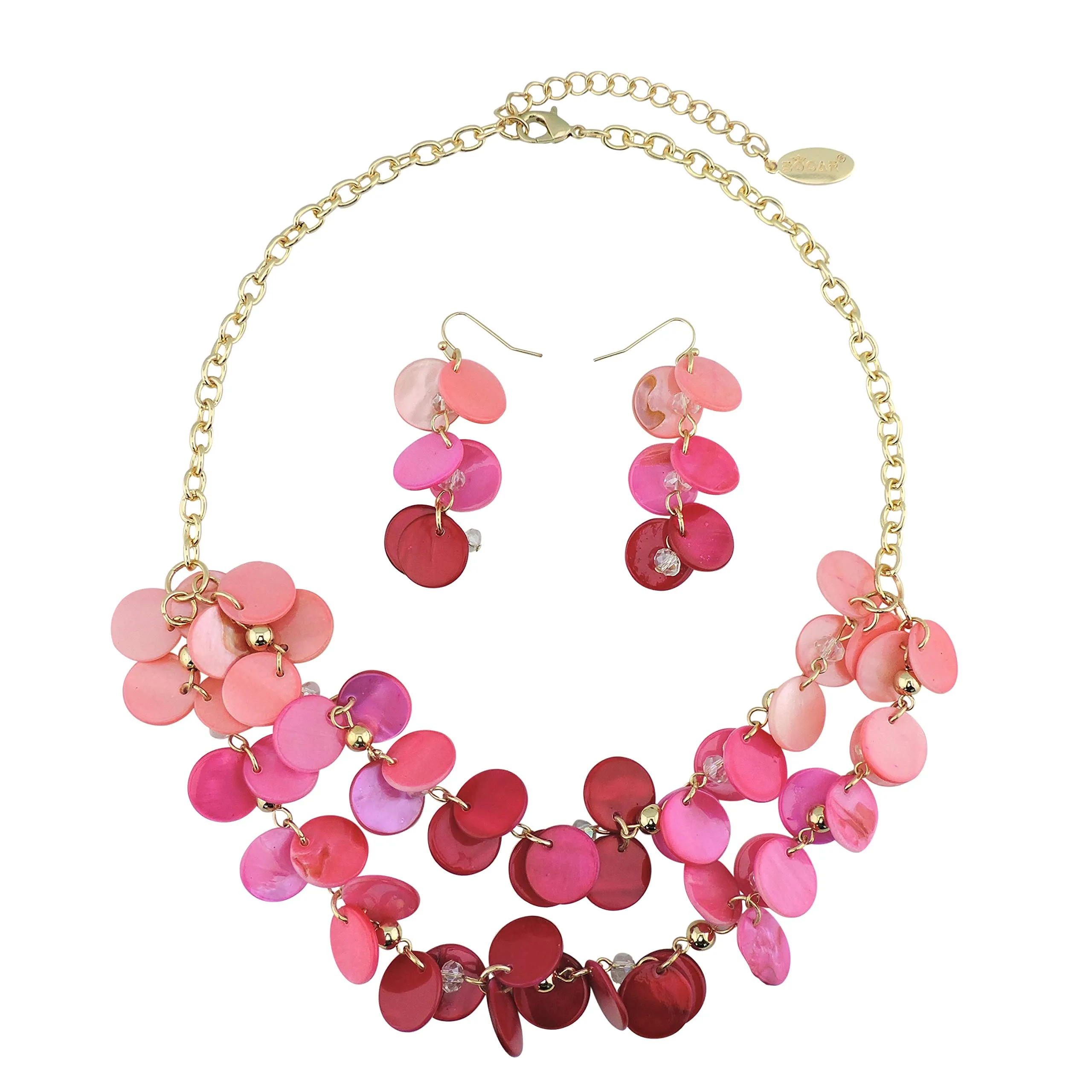 Bocar Parure Donna: Collana 2 Strati in Conchiglia e Orecchini - immagine 4