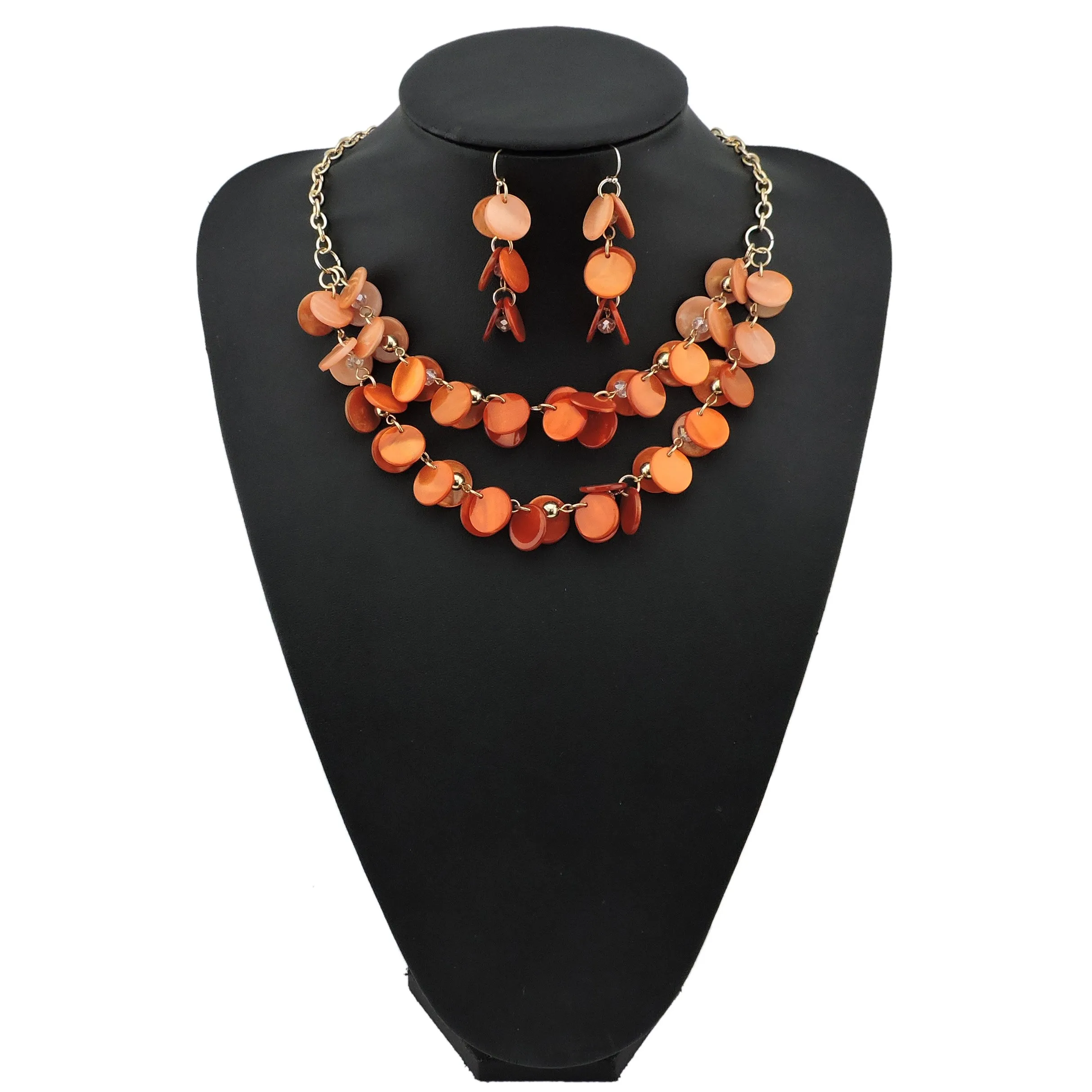 Bocar Parure Donna: Collana 2 Strati in Conchiglia e Orecchini - immagine 3