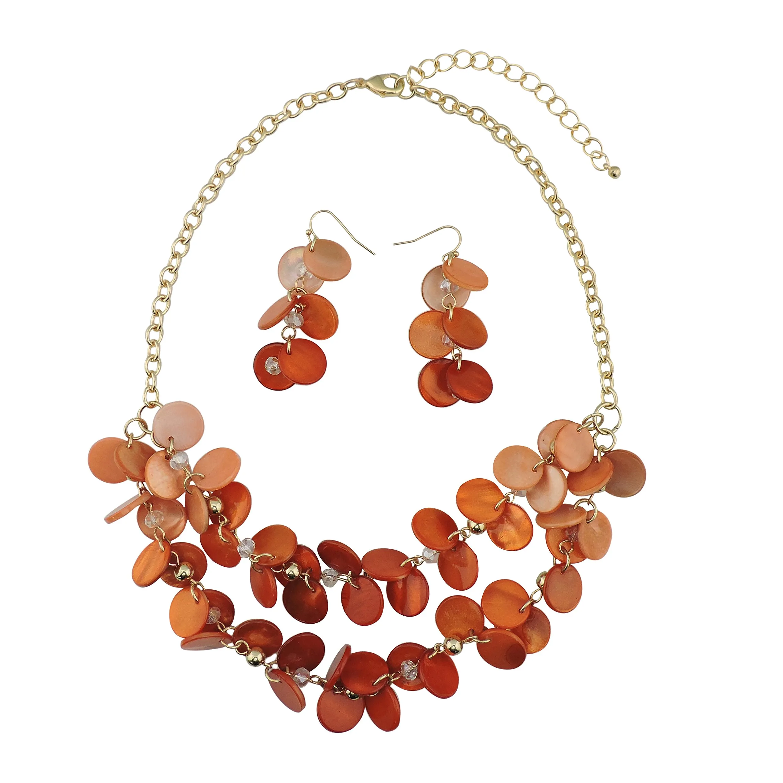 Bocar Parure Donna: Collana 2 Strati in Conchiglia e Orecchini - immagine 4