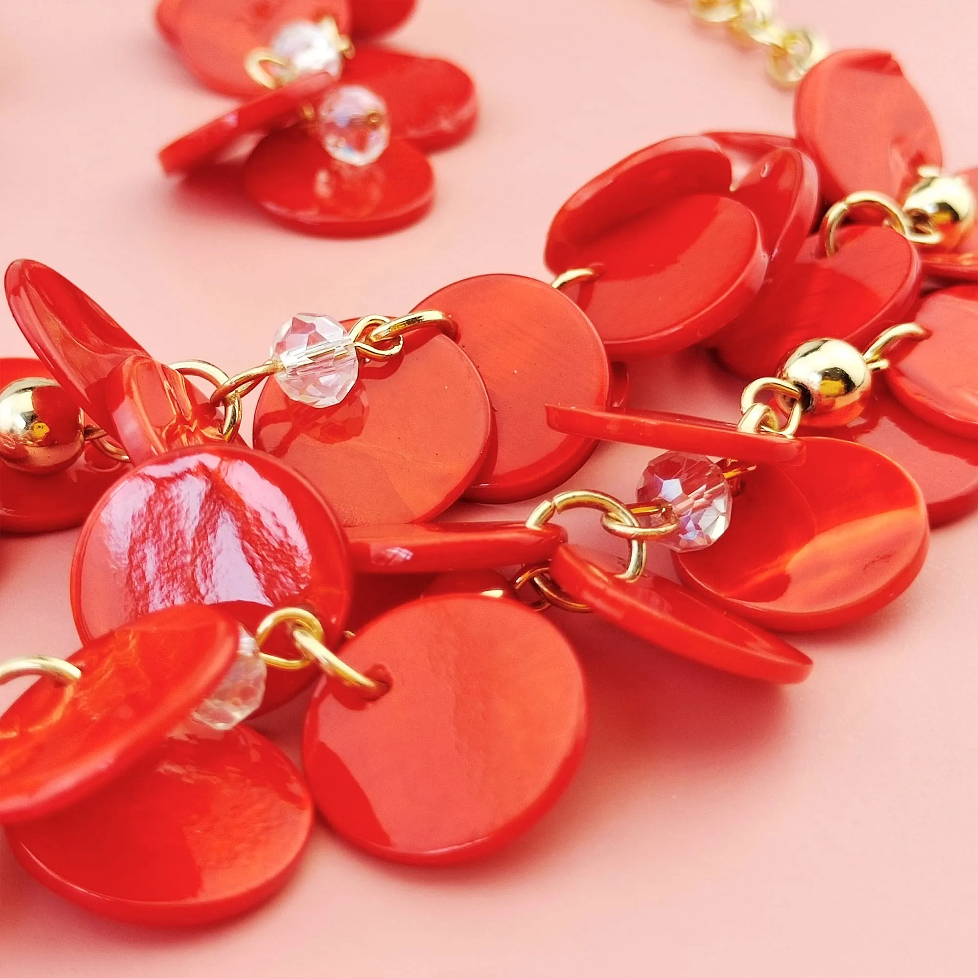 Bocar Parure Donna: Collana 2 Strati in Conchiglia e Orecchini - immagine 4