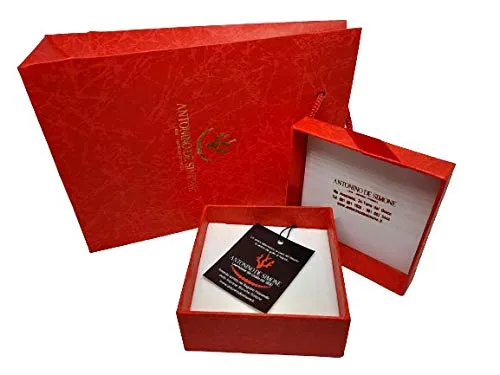 Antonino De Simone Bracciale con cheap piccolo in corallo rosso del Mediterraneo, montato in argento bianco 925. Il bracciale è lungo cm 19 e pesa circa 12 gr. - immagine 2