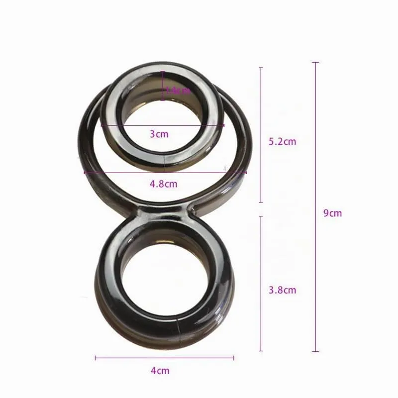 1 pz Ingombro ritardato Anello nero Anello elastico 8 - forma - immagine 2