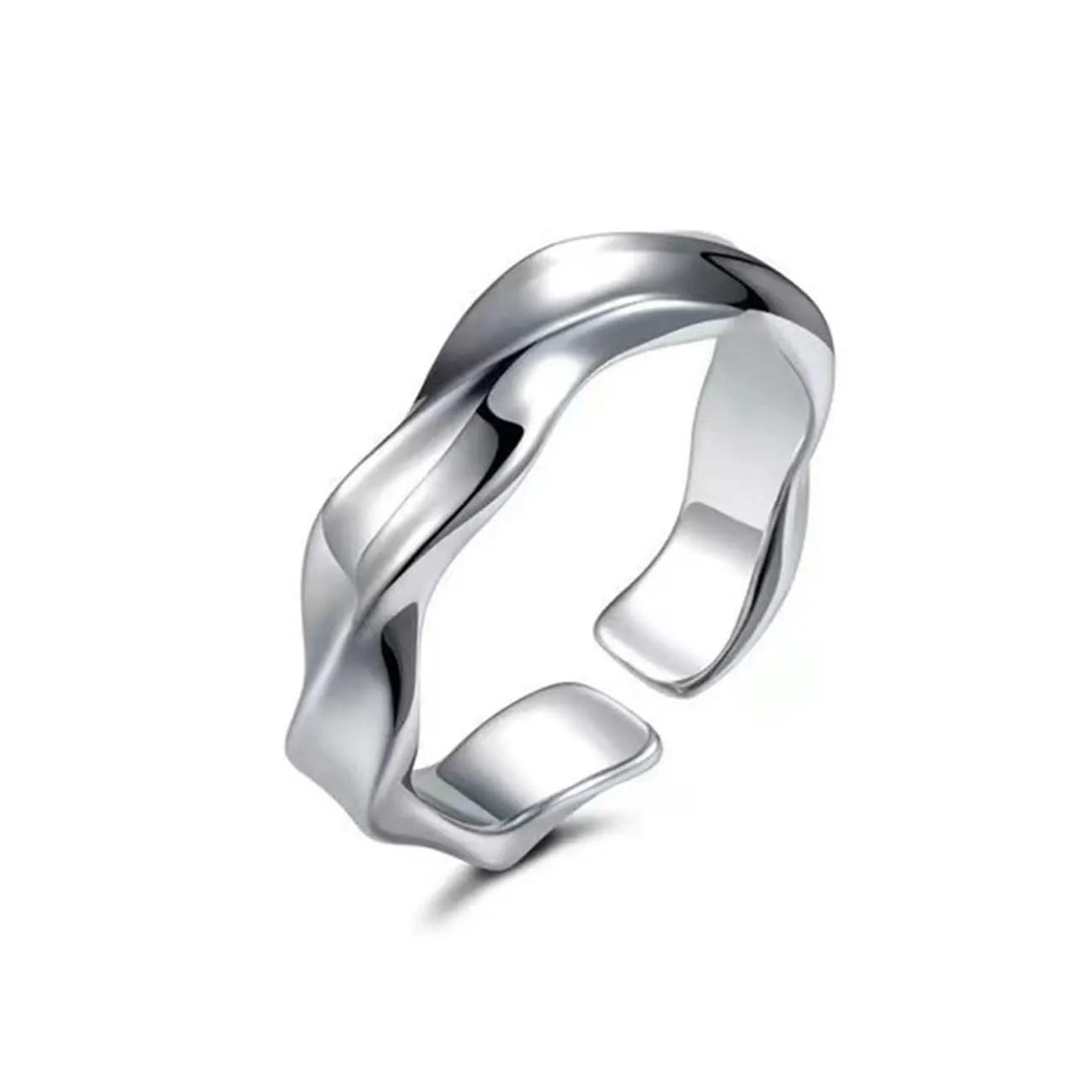 KONFEN Anello Möbiusz Uomo, Vichingo Anello Regolabile per Uomo, Materiale Ipoallergenico, Argento - immagine 1