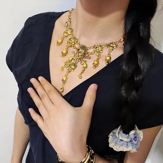 Collana Teschio Orecchini Scheletro, Collana Scheletro Orecchini Teschio - immagine 6
