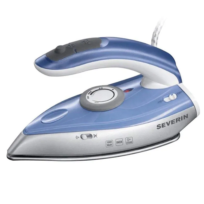 Ferro da stiro a vapore da viaggio Severin BA 3234 1000 W Argento/Blu - immagine 1