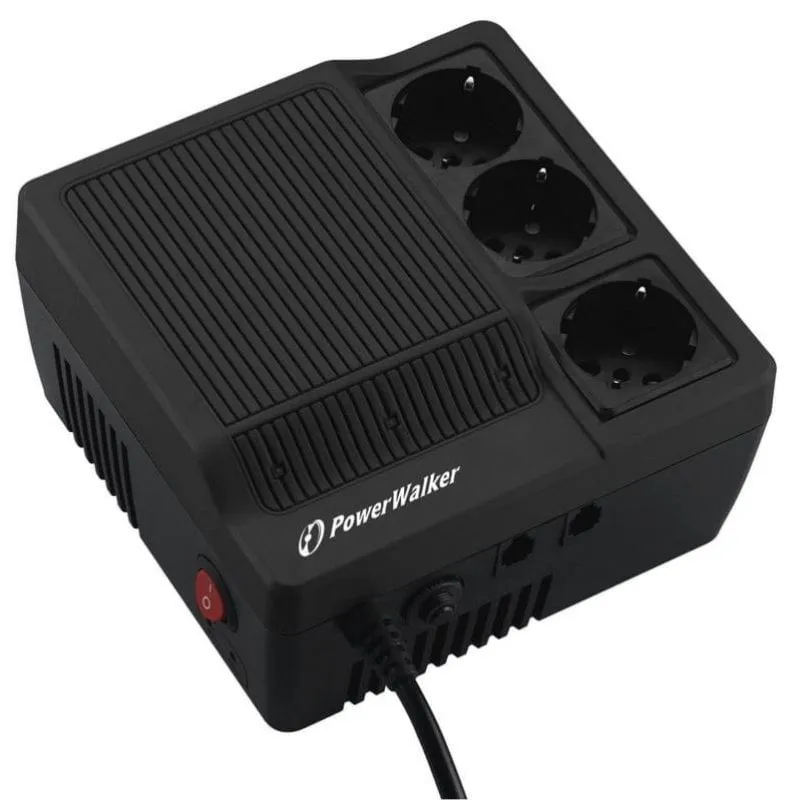 Multipresa PowerWalker AVR 1000VA 3 prese con protezione e stabilizzazione - immagine 1