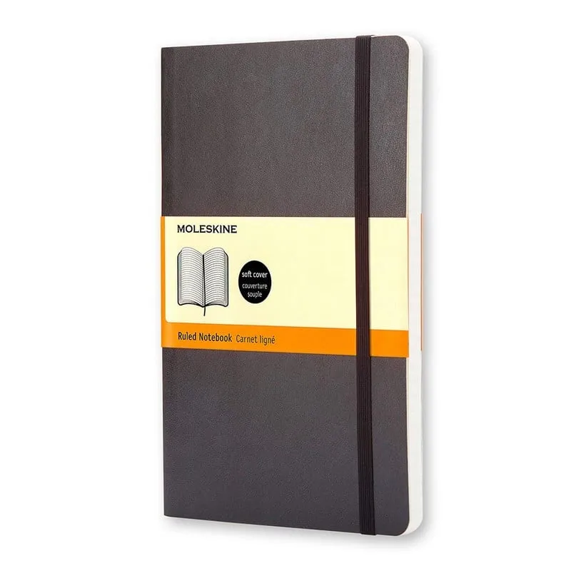 Moleskine Classic Notebook A5 192 Fogli A Righe Copertina Morbida Nero - immagine 1