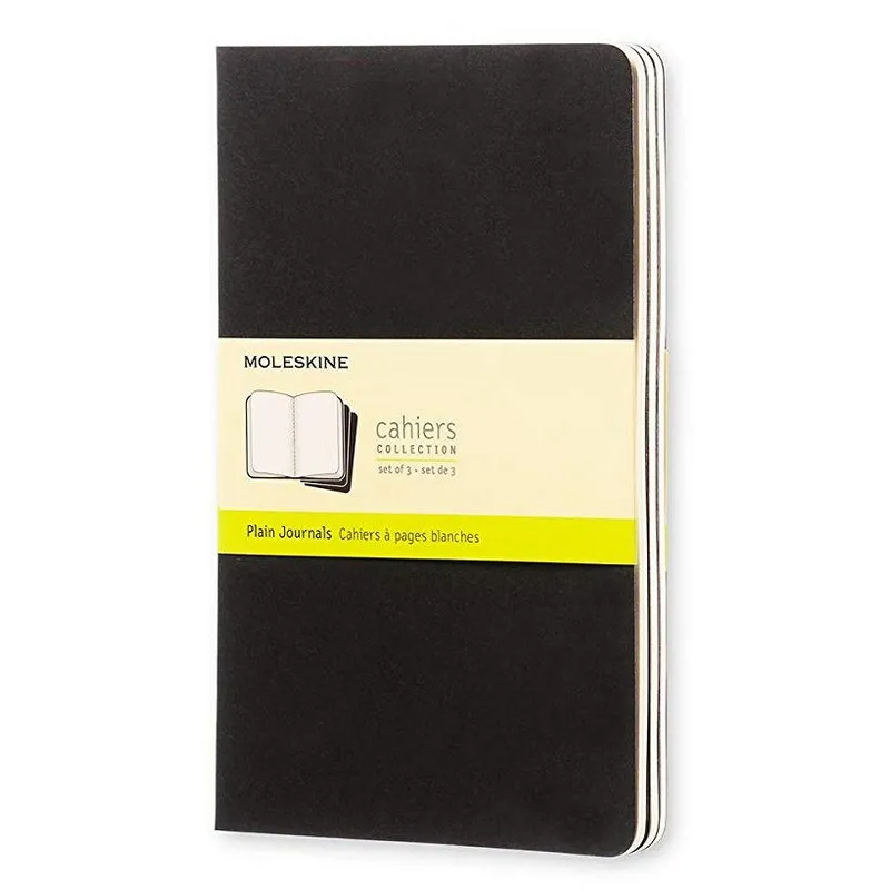 Moleskine Cahier Set 3 Quaderni 80 Pagine Lisce Nero - immagine 1