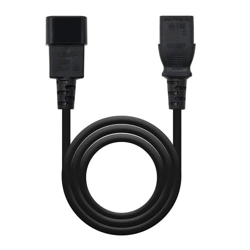 Cavo di alimentazione CPU Nanocable C13 femmina/C14 maschio 5 m Nero - immagine 1