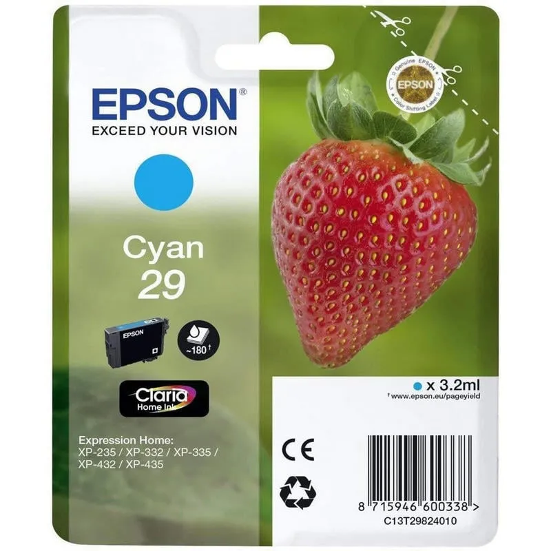 Epson Strawberry Cartuccia Fragole Ciano Inchiostri Claria Home 29 - immagine 1