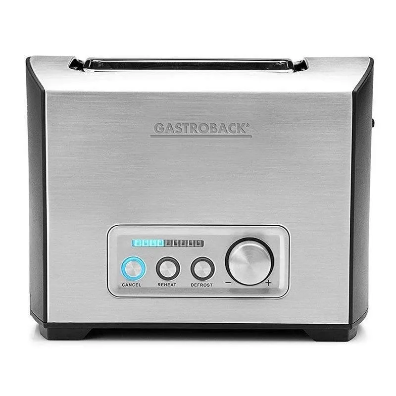 Tostapane Gastroback Pro 2S 2 fessure lunghe 950 W 9 livelli Scongelamento Nero e acciaio inox - immagine 1