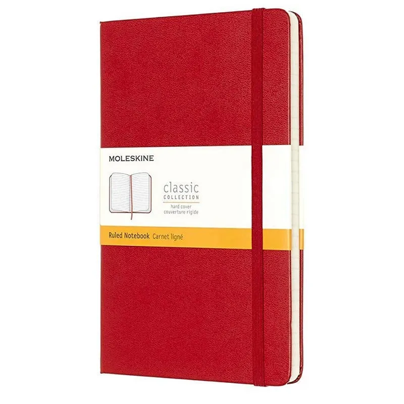 Moleskine Classic Notebook 240 Fogli A Righe Copertina Rigida Rosso - immagine 1