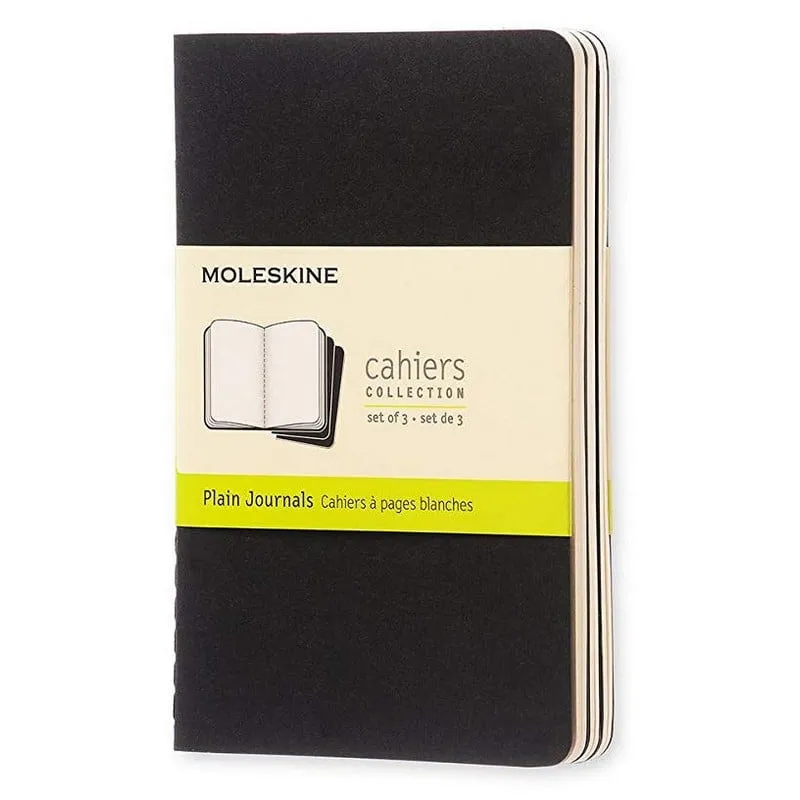 Moleskine Cahier Set 3 Quaderni 64 Pagine Lisce Nero - immagine 1