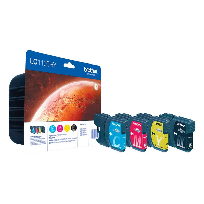 Confezione multipla di cartucce d'inchiostro a colori Brother LC1100HY - immagine 1