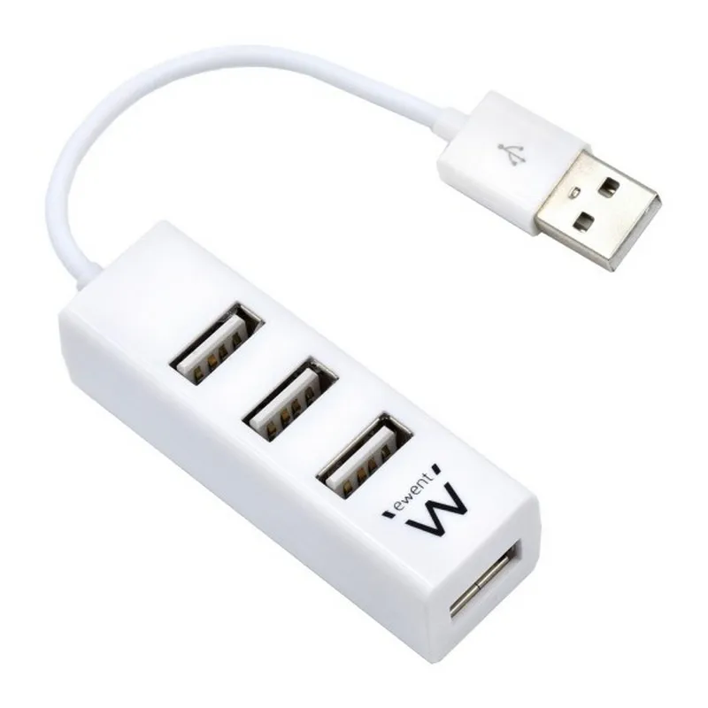 Ewent Mini-Hub 4 Porte USB 2.0 Bianco - immagine 1