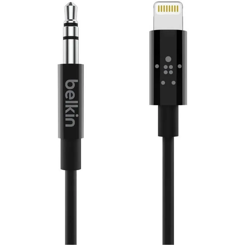Cavo audio Belkin da 3,5 mm con connettore Lightning nero - immagine 1