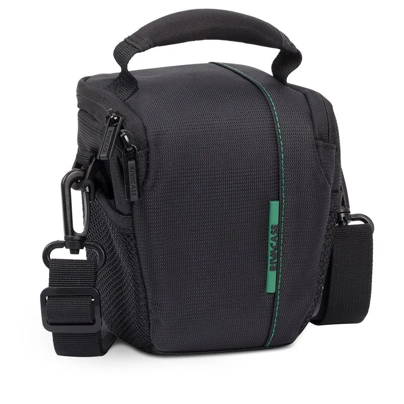 Borsa per fotocamera Rivacase Green Mantis 7412 Nera/Verde - immagine 1