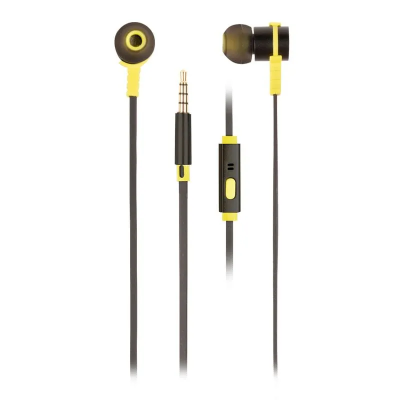 NGS Cross Rally Auricolare Cablato In-ear Musica e Chiamate Nero, Giallo - immagine 1