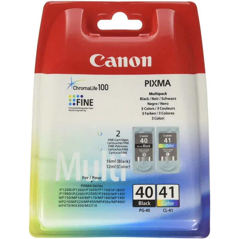 Canon PG-40 / CL-41 cartuccia d'inchiostro 2 pz Originale Ciano per foto, Magenta per foto, Nero, Giallo foto - immagine 1