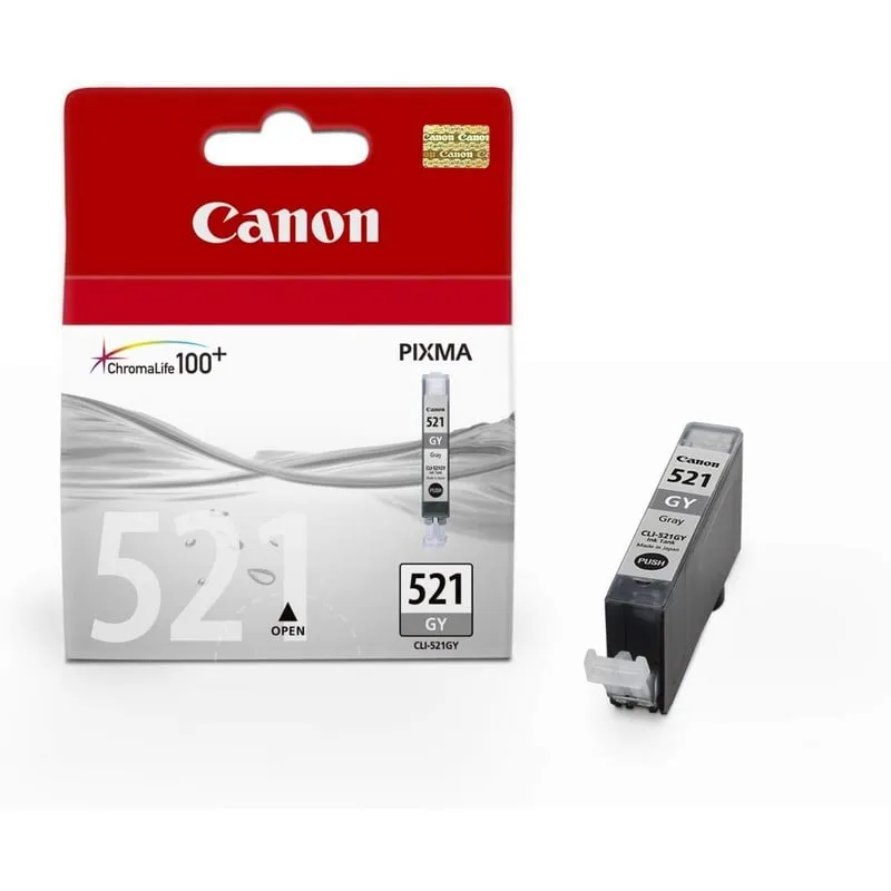 Canon CLI-521 GY cartuccia d'inchiostro 1 pz Originale Grigio - immagine 1