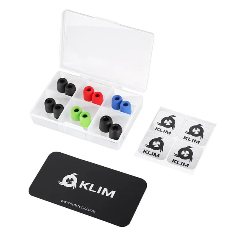 Cuscinetti in memory foam Klim per auricolari 4,5 mm, set multicolore - immagine 1