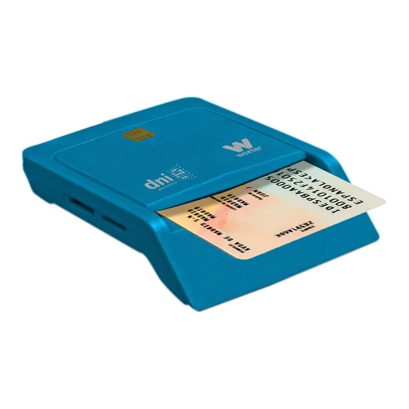 Lettore combinato Woxter DNI-e USB + smart card Blu - immagine 1