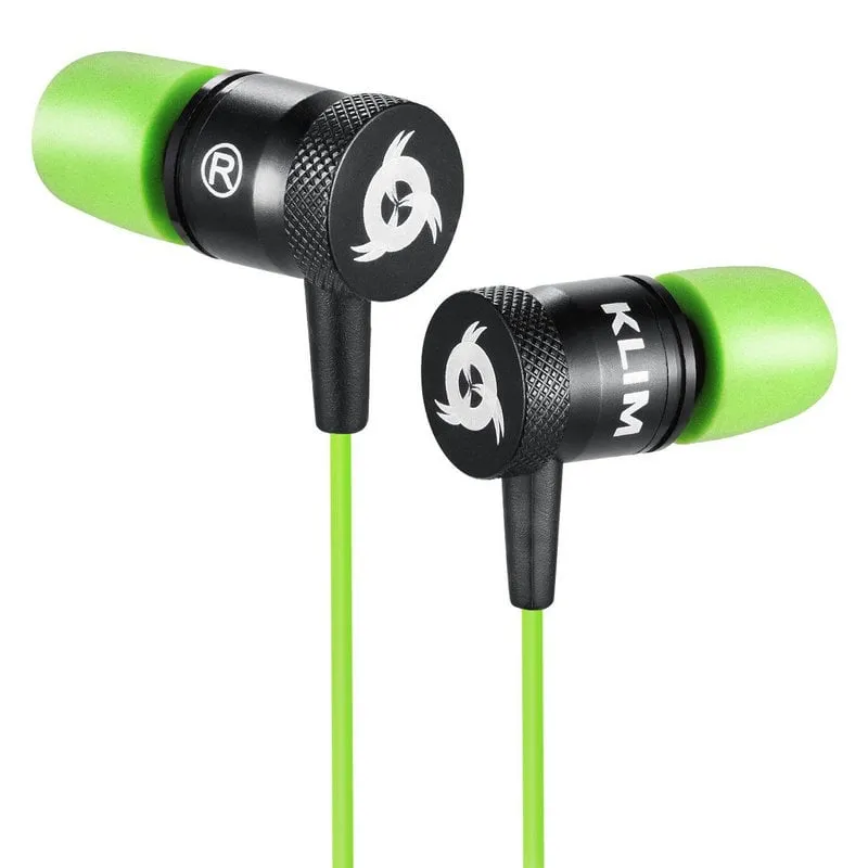 Auricolari Klim Fusion cablati in-ear con schiuma memory e microfono verdi - immagine 1