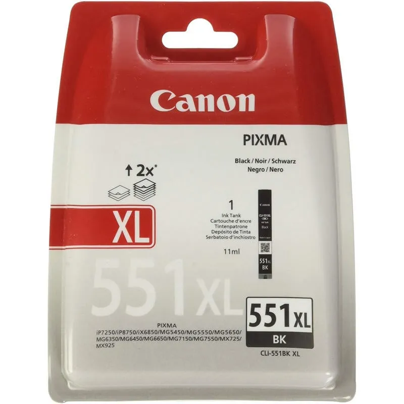Cartuccia nera originale Canon CLI-551XL - immagine 1