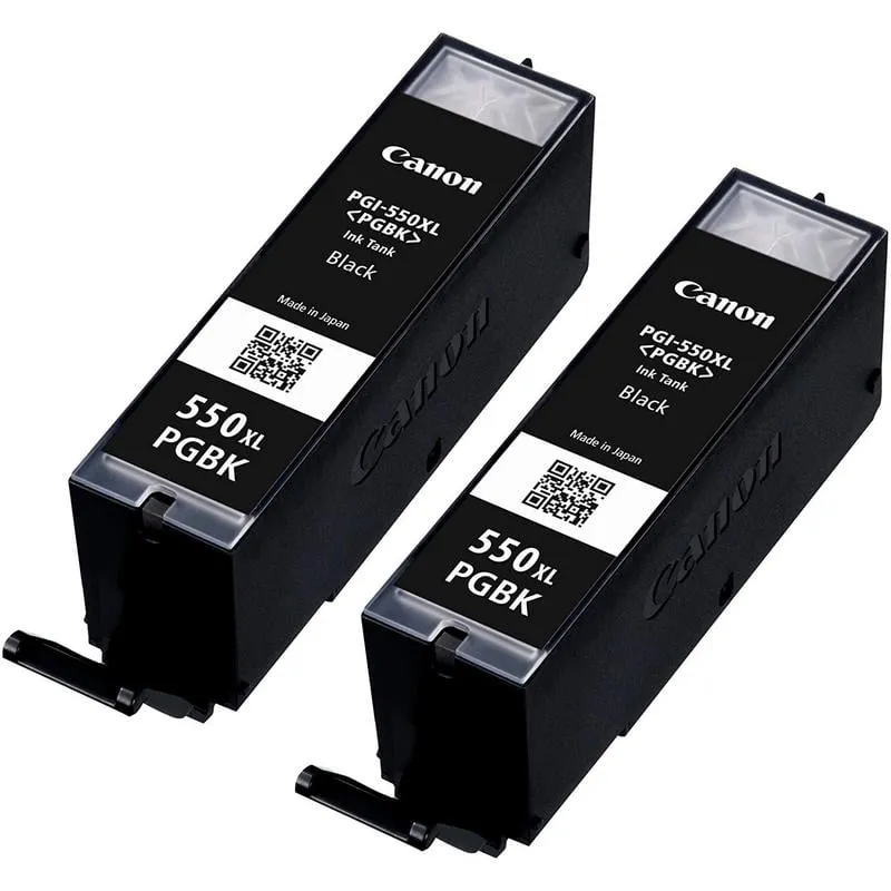 Canon Cartuccia d'inchiostro nero PGI-550BK (confezione doppia) - immagine 1