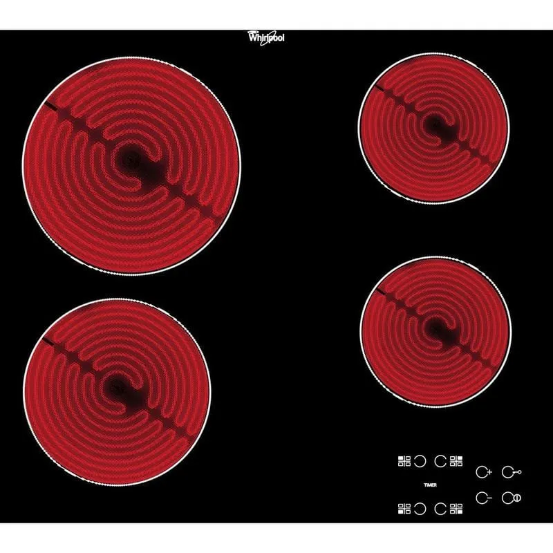 Piastra In Vetroceramica 4 Zone Whirlpool AKT 8090/NE Nera - immagine 1