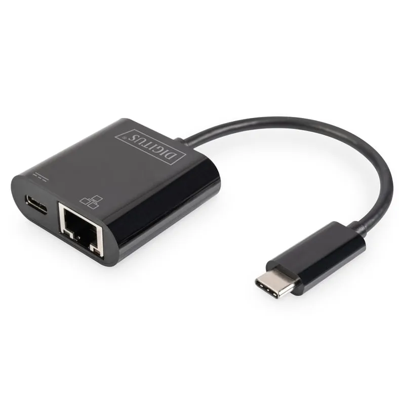 Digitus Adattatore Gigabit Ethernet USB Type-C™ con supporto Power Delivery - immagine 1
