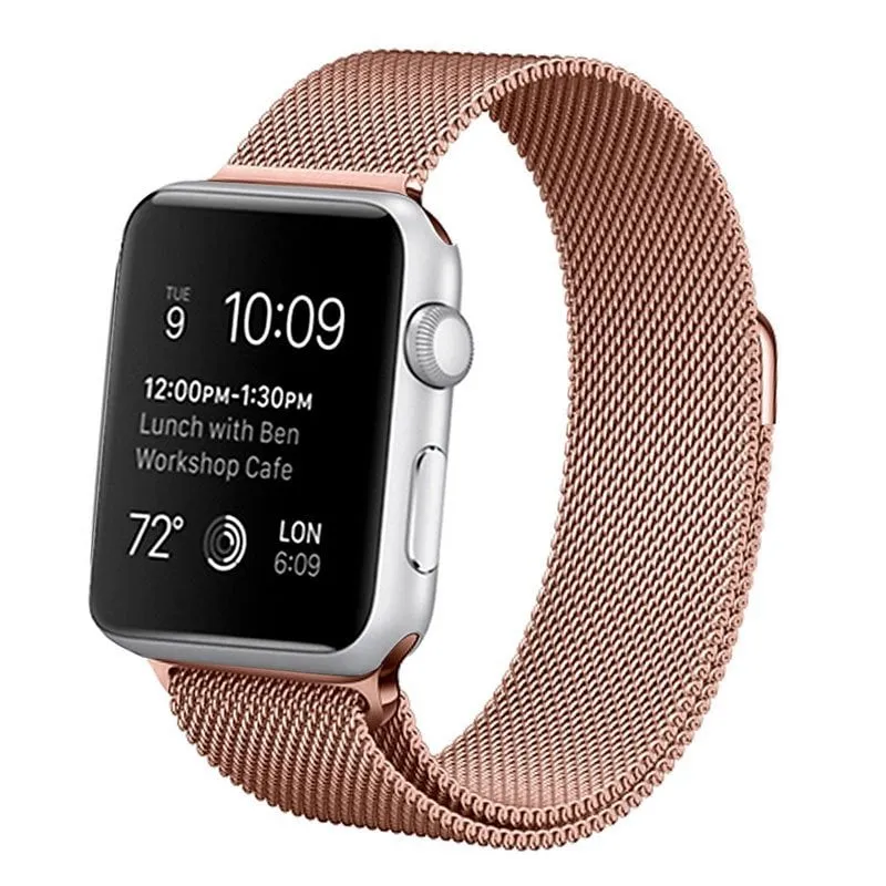 Fantastico cinturino in metallo oro rosa per Apple Watch 42/44 mm serie 1/2/3/4/5 - immagine 1