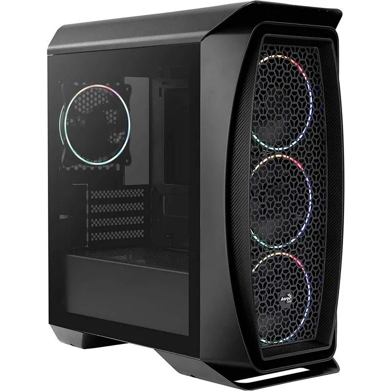 Aerocool Aero One Mini Eclipse Vetro temperato USB 3.1 RGB Nero - immagine 1